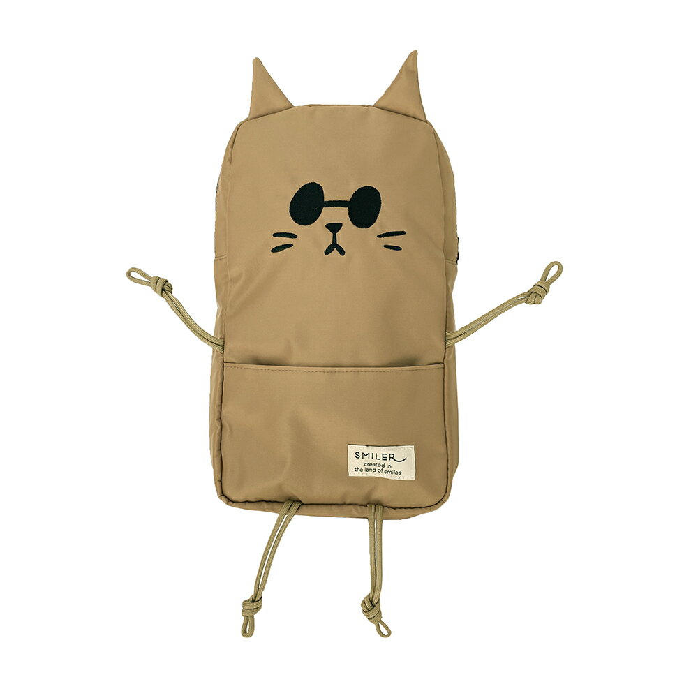 Rakuten - Smiler Buddy Bag ボディバッグ ネコVer. ユニセックス オールシーズン ベージュ 30x17x6cm