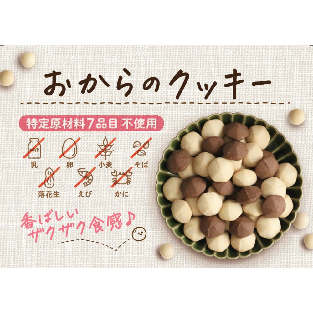 メロディアン プラントベース＆グルテンフリー　おからのクッキー　チョコ味×3袋セット　乳・卵・小麦不使用　送料無料 2