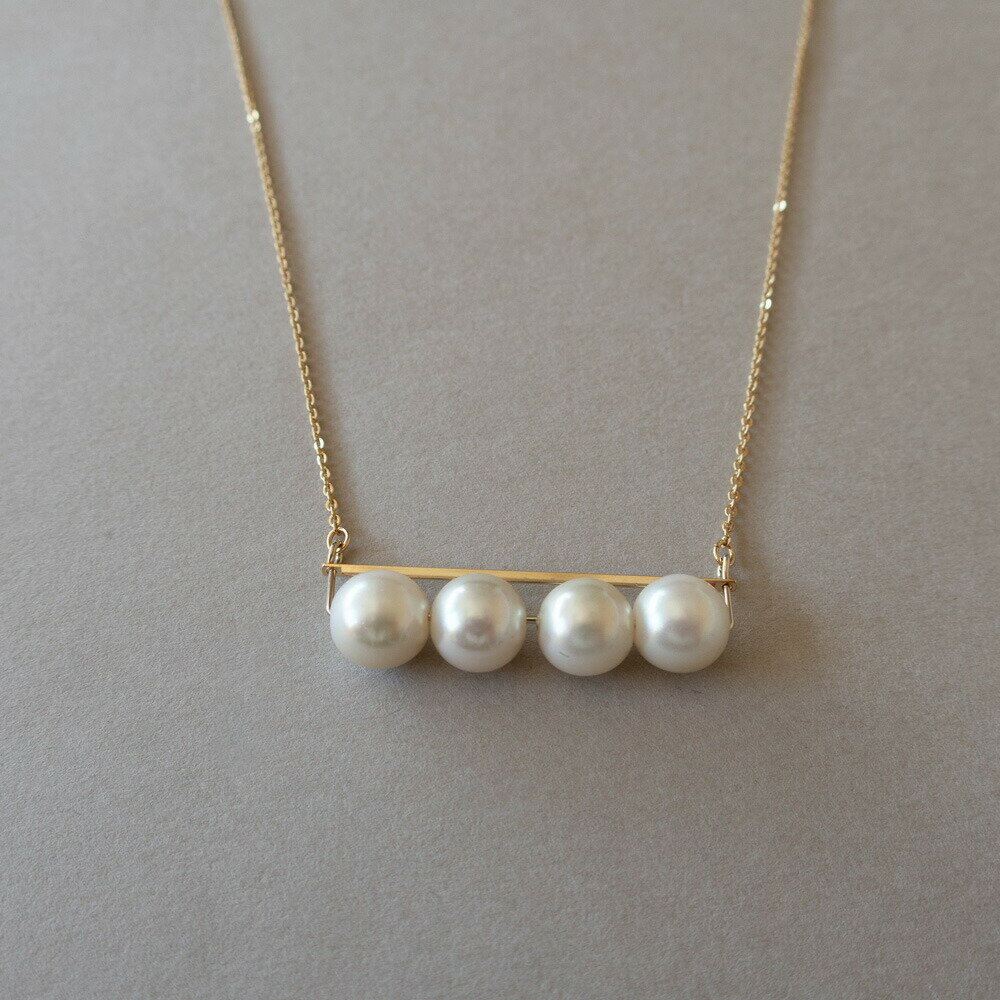 ネックレス K18GP ロング パール バー 大ぶり ニッケルフリー ペンダント 金属アレルギー プレゼントのサムネイル