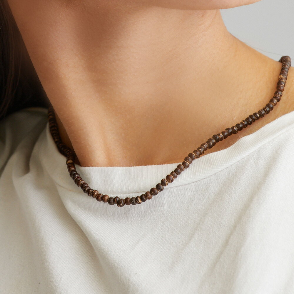 【最大10%OFFクーポン】アウトレット ネックレス 日本製 ウッド ビーズ 木製 カジュアル ボヘミアン ナチュラル レディース シンプル アクセサリー