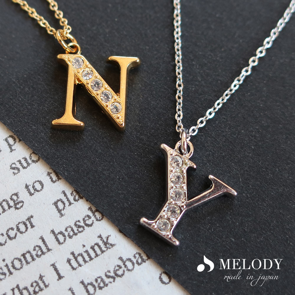 【最大10%OFFクーポン】アウトレット イニシャルネックレス NY レディース 日本製 K18GP アルファベット ゴールド シルバー おしゃれ アクセサリー