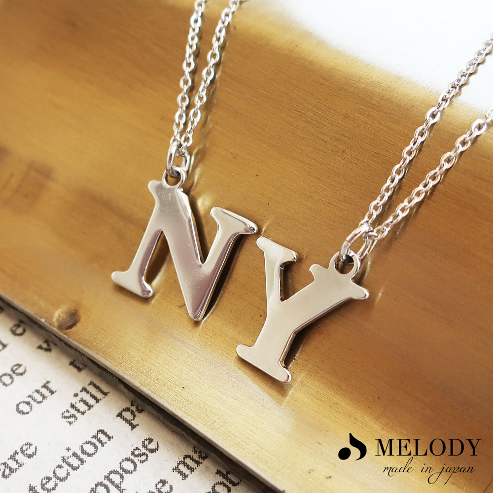 【最大10%OFFクーポン】アウトレット イニシャルネックレス NY レディース 日本製 K18GP アルファベット ゴールド シルバー おしゃれ アクセサリー