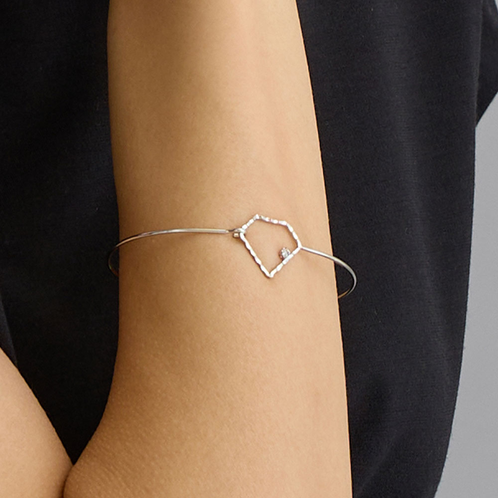 【最大10%OFFクーポン】ブレスレット バングル K18GP シャイニー バングル ドロップ シンプル トライアングル レディース 結婚式 入学式 入園式 卒...