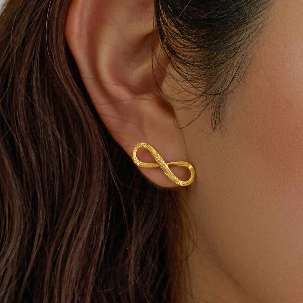 【最大10%OFFクーポン】 イヤリング ピアス 日本製 ハワイアンジュエリー レディース インフィニティ 永遠 チタン 金属アレルギー対応 ハワジュ プルメリ...