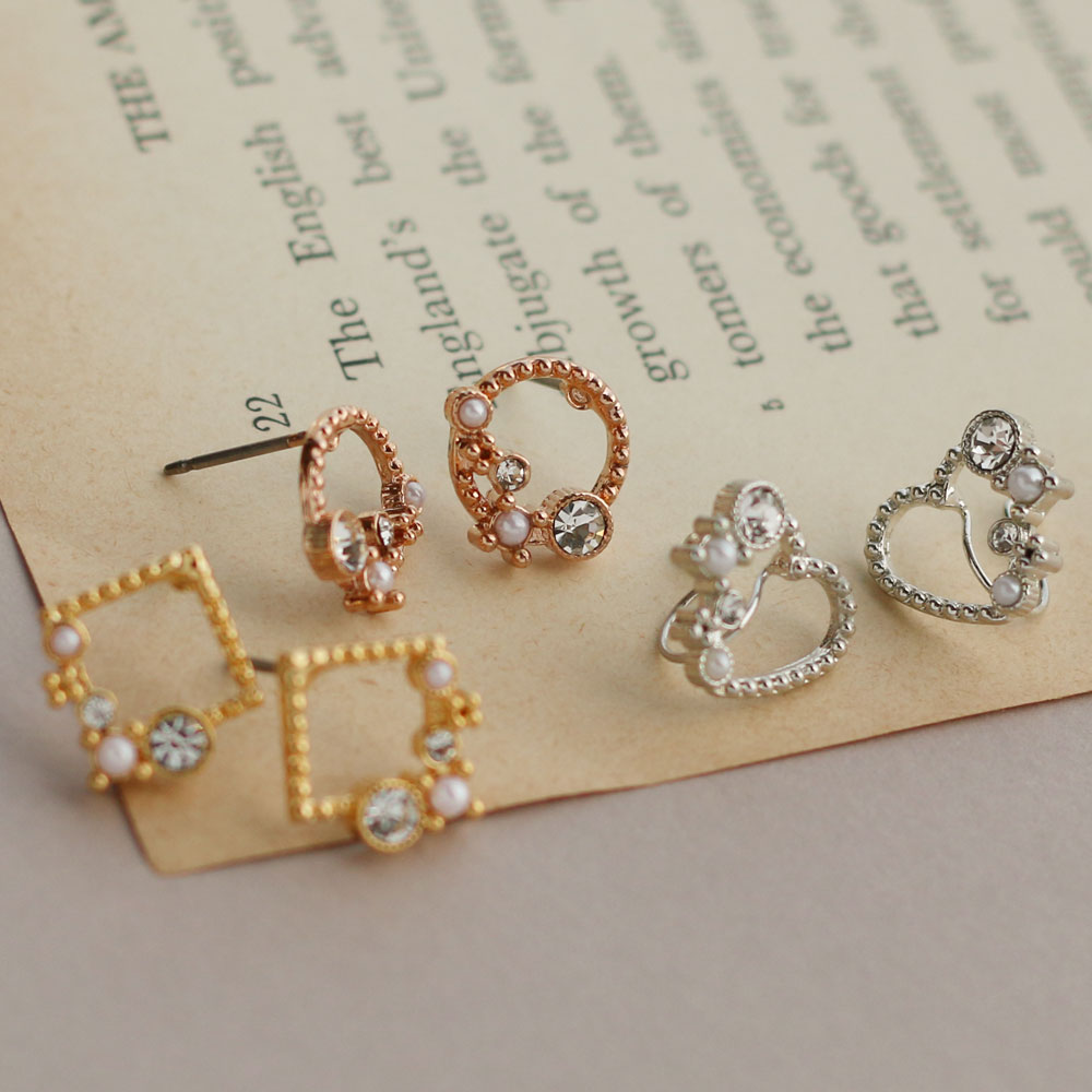 【最大10%OFFクーポン】イヤリング ピアス 日本製 K18GP ノンホールピアス 選べる ミル加工 ノンホール 痛くない ハート サークル スクエア フープ...