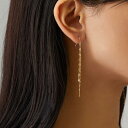 【期間限定】全品10%OFFクーポンイヤリング ピアス 日本製 K18GP ノンホールピアス チェーン ニッケルフリー 揺れる オフィス レディース 金属アレルギー シンプル ゴールド おしゃれ ノンホール ノンホール プレゼント