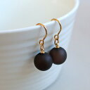 【最大10%OFFクーポン】イヤリング ピアス 日本製 黒 ブラック まる 球体 ノンホールピアス K18GP 金属アレルギー対応 日本製 おしゃれ ブランド ...