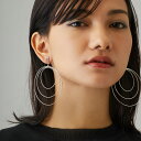 5%OFFクーポン イヤリング ピアス 日本製 K18GP ビッグ 3フープ レディース メンズ 結婚式 ゴージャス 華やか 揺れる BIG 大ぶり クラブ ダ...