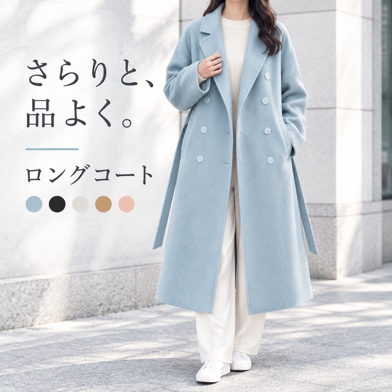 楽天市場】ブルー ロングコートの通販