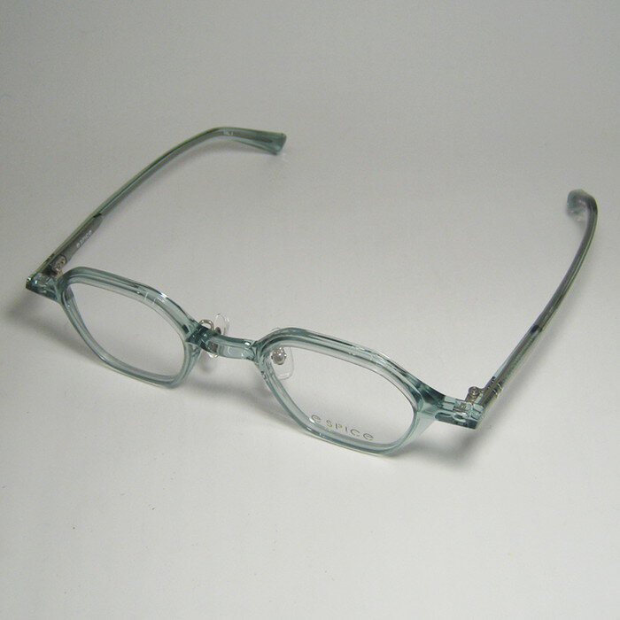 e spice イースパイスおしゃれ 変わった形眼鏡 メガネ フレーム サングラスES1007-1-44 度付可クリアライトグリーンリビジョン製レンズでお好きなサングラス作成可能