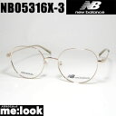 New Balance ニューバランス軽量 眼鏡 メガネ フレーム サングラスNB05316X-3-50度付可 ベージュゴールドリビジョン製レンズでお好きなサングラス作成可能(4)