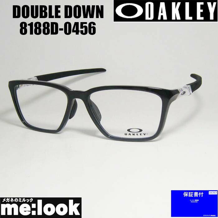 OAKLEY オークリー OX8188D-0456眼鏡 メガネ フレーム サングラスDOUBLE DOWN ダブルダウンブラックインクアジアンフィット 度付可リビジョン製レンズでお好きなサングラス作成可能