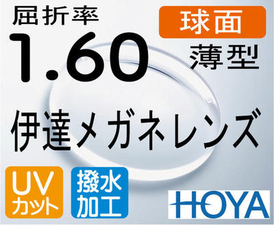 HOYA伊達メガネ用伊達レンズ 度無しレンズUVカット付 透明レンズ（2枚価格) レンズ交換のみでもOK