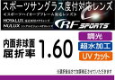 HOYA RFスポーツ調光レンズ、サンテックオークリーナイキのレンズ交換に！HOYA内面非球面1.60スポーツグラス向け、プリズム補正レンズUVカット、撥水加工（2枚価格）