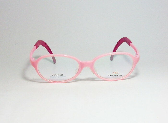 TOMATO GLASSES トマトグラッシーズ安全 安心 軽量 柔らかいキッズ Jr ジュニア 子供用眼鏡 メガネ フレーム サングラスTKAC19-PK-45ピンクリビジョン製レンズでお好きなサングラス作成可能 2