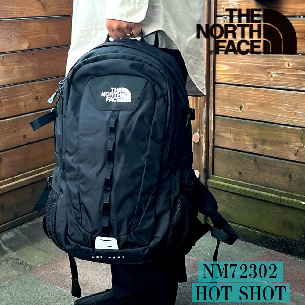 初回OFFクーポンあり THE NORTH FACE ノースフェイス HOTSHOT 2023SS ホットショット バックパック リュックサック デイパック NM72302 アウトドア A4 B4 15インチ タブレット PC収納 通学 通勤 メンズ レディース モード ストリート 大学生 社会人 人気 ブラック 黒