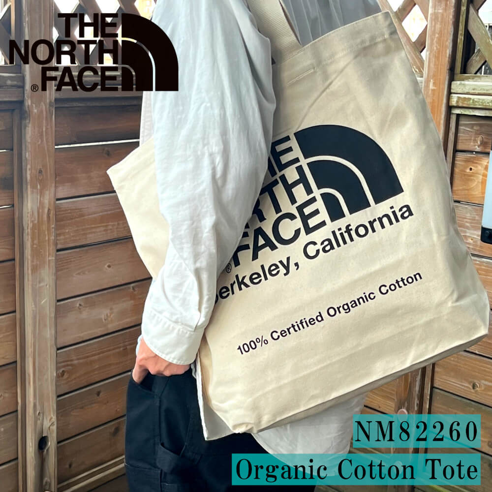 楽天バッグ＆アクセサリー MELTING POT初回OFFクーポンあり THE NORTH FACE ノースフェイス Organic Cotton Tote オーガニックコットントート トートバッグ デイリー NM82260 アウトドア A4 B4 15インチ タブレット PC収納 通学 通勤 メンズ レディース モード ストリート 大学生 社会人 人気 ブラック 黒 ロゴ