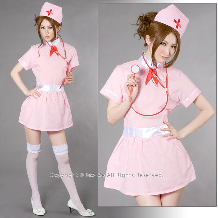 コスプレ 衣装 ナース コスチューム 大胆バックカットの見習い ナース [gs1026] 2点セット ナースキャップ ワンピース 5400円以上お買い上げで送料無料 コスプレ ナ-ス cosplay【20P30May15】【SSMay15_point20】：Me-Me（ミーミー）