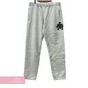 クロムハーツ 【BIG PRICE OFF】CHROME HEARTS GRP Y NOT Sweat Pants クロムハーツ ワイノットスウェットパンツ レザーセメタリークロスパッチ シルバープレート グレー サイズL【240323】【新古品】【me04】