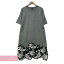 LOUIS VUITTON 2021AW Lace Hem Short-Sleeved Dress 1A9BSH 륤ȥ 졼إॷ硼ȥ꡼֥ɥ쥹 ԡ Ⱦµ  졼 M230919ۡ-Aۡme04