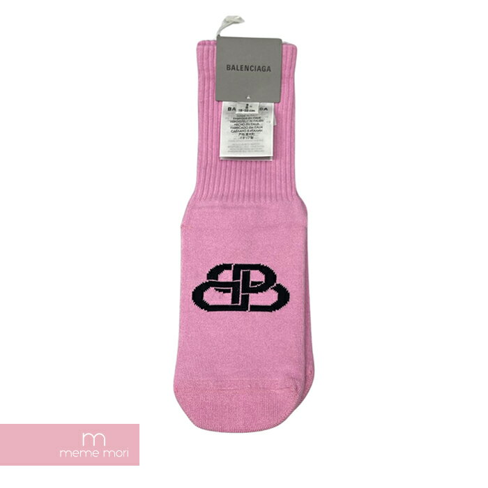 楽天meme moriBALENCIAGA Antislip Logo Tennis Socks 619856 372B4 5960 バレンシアガ アンチスリップロゴテニスソックス 靴下 キッズ ピンク サイズS/8/18-20cm【230923】【新古品】【me04】