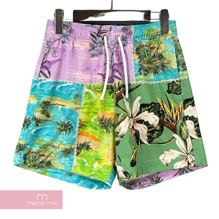 AMIRI Floral Print Swim Shorts アミリ フローラルプリントスイムショーツ ショートパンツ ハーフパンツ 水着 総柄 花 海 ヤシの木 リゾート 南国 マルチカラー サイズXS 【220712】【中古-A】【me04】