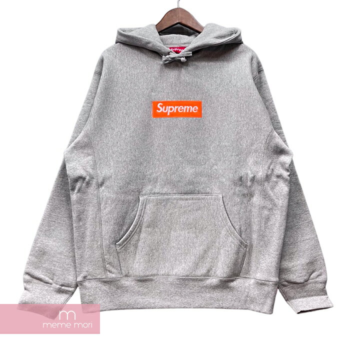 シュプリーム Supreme 2017AW Box Logo Hooded Sweatshirt Heather Gray シュプリーム ボックスロゴフーデッドスウェットシャツ ヘザーグレー プルオーバーパーカー グレー サイズS【220613】【新古品】【me04】