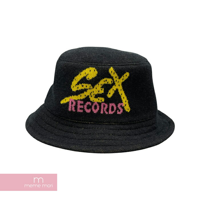 CHROME HEARTS×MATTY BOY Sex Records Cashmere Bucket Hat クロムハーツ×マッティボーイ セックスレコードカシミヤバケットハット シルク混 帽子 ブラック サイズXL/62cm 