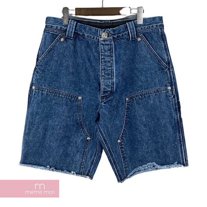 CHROME HEARTS Denim Carpenter Shorts クロムハーツ デニムカーペンターショーツ ショートパンツ ハーフパンツ クロスボール カットオフ インディゴ サイズ34 【220223】【中古-A】【me04】