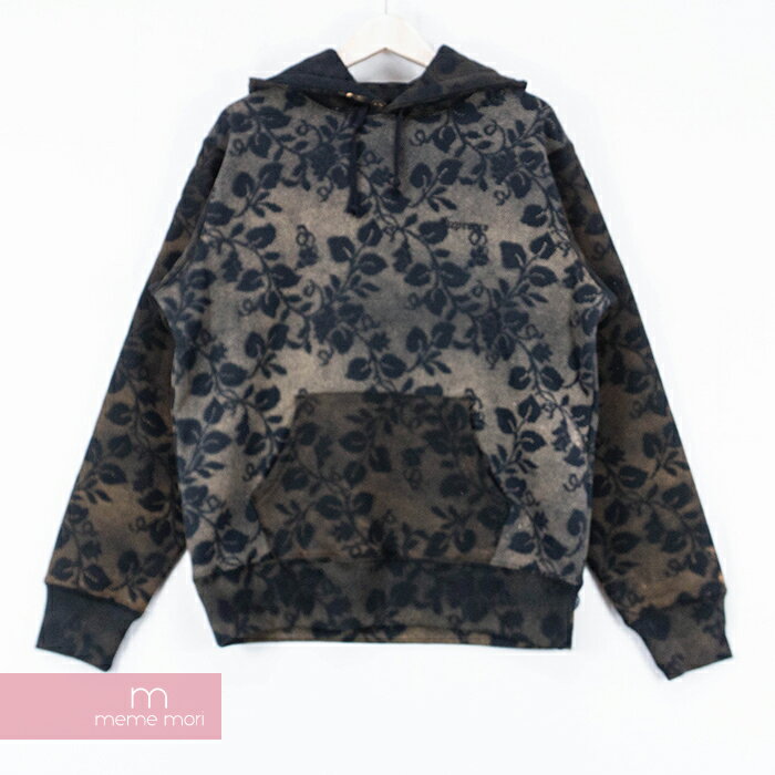 シュプリーム Supreme 2017SS Bleached Lace Hooded Sweatshirt シュプリーム ブリーチドレースフーデッドスウェットシャツ 総柄 パーカー プルオーバー ブラウン サイズS【200324】【新古品】【me04】