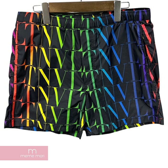 メンズファッション, ズボン・パンツ VALENTINO 2021SS Swim Shorts with VLTN Times Print VV3UH0286G0 VLTN 48 220521-Bme04
