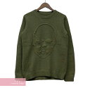 lucien pellat-finet Skull Knit ルシアンペラフィネ スカルニット セーター カシミヤ混 髑髏 オリーブ サイズXS【220608】【中古-A】【me04】