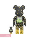 MEDICOM TOY 2022AW BE@RBRICK SHAREEF 3 100％ 400％ Set メディコムトイ ベアブリック シャリーフ3 フィギュア ホビー インテリア 雑貨 ブラック×ゴールド 【220819】【新古品】【me04】