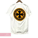 CHROME HEARTS Yellow CH Plus Tee クロムハーツ イエローCHプラスTシャツ 半袖カットソー CHクロス ロゴプリント ポケT ホワイト×マスタード サイズM【230503】【新古品】【me04】