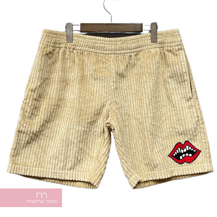 【BIG PRICE OFF】CHROME HEARTS×MATTY BOY PPO U THE 69 クロムハーツ×マッティボーイ コーデュロイショーツ ショートパンツ ハーフパンツ レザーパッチ チョンパー ベージュ サイズXL【240511】【新古品】【me04】