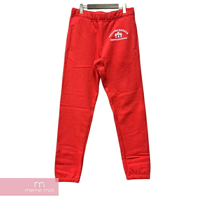 CHROME HEARTS Y NOT Cemetery Cross Sweat Pants クロムハーツ ワイノットセメタリークロススウェットパンツ ロゴ刺繍 King Taco キングタコ シルバープレート レッド サイズXS【250219】【新古品】