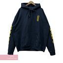 CHROME HEARTS Yellow Sleeve Logo Pullover Hoodie クロムハーツ イエロースリーブロゴプルオーバーフーディ パーカー 袖ロゴ ロゴプリント ネイビー サイズXXL 【250426】【新古品】