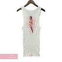 CHROME HEARTS Deadly Doll Rib Tank クロムハーツ デッドリードールリブタンクトップ ロゴプリント ウィメンズ ホワイト サイズ...