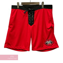 クロムハーツ CHROME HEARTS×MATTY BOY Swim Shorts クロムハーツ×マッティボーイ スイムショーツ ウォーターショートパンツ ハーフパンツ レザーパッチ チョンパー レッド サイズL【220829】【新古品】【me04】