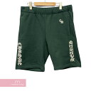 CHROME HEARTS Y NOT SLO RIDE Sweat Shorts クロムハーツ ワイノットスローライドスウェットショーツ ハーフパンツ ロゴ刺繍 シルバープレート グリーン サイズM 【240301】【新古品】【me04】