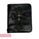 CHROME HEARTS Dr. Di Giacomo Wallet クロムハーツ ドクターディジャコモウォレット コインケース セメタリークロスパッチ タイニークロス アリゲーター ブラックレザー ブラック 【240105】【中古-A】【me04】