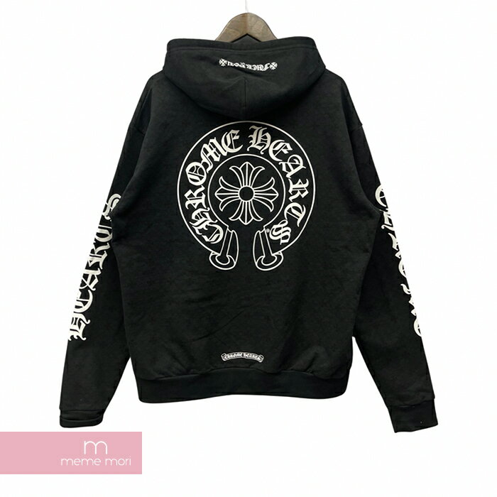 CHROME HEARTS HD ZIP CH PLS PRNT クロムハーツ CHプラスプリントジップフーディー パーカー 総柄 ホースシュー バーティカルロゴ 縦ロゴ ダガージップ ブラック サイズM 【240224】【新古品】【me04】