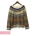 CHANEL Nordic Pattern Knit Sweater P61617K47223 シャネル ノルディック柄ニット グリッター ラメ ブラウン×マルチカラー サイズ50 