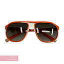 LOUIS VUITTON Plastic Orange White Sunglasses ルイヴィ ...