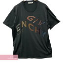 GIVENCHY 2021SS Sequined Logo T-Shirt BM71163002 ジバンシィ シークインロゴTシャツ 半袖カットソー ビーズロゴ 立体ロゴ ブラック×マルチカラー サイズS 