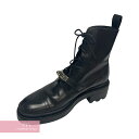 HERMES Lace Up Boots エルメス レースアップブーツ ラバーソール ケリーベルト金具 シルバー金具 ブラック レザー サイズ36