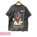 SAINT Mxxxxxx × EVANGELION 2024SS NEON Short Sleeve Tee SM-YS8-0000-C24 セントマイケル×エヴァンゲリオン ネオンショートスリーブTシャツ 半袖カットソー エヴァ ヴィンテージ加工 イラストプリント ブラック サイズXL【240503】【新古品】【me04】