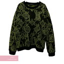 ルイ・ヴィトン 【BIG PRICE OFF】LOUIS VUITTON 2023AW Monogram Cotton Crew Neck 1ABJ91 ルイヴィトン モノグラム コットンクルーネック ニットセーター 総柄 ブラック×ネオングリーン サイズXXL【240429】【新古品】【me04】