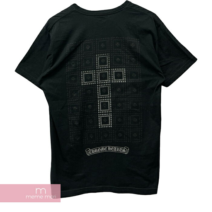 【BIG PRICE OFF】CHROME HEARTS Back CH Plus Cross Tee クロムハーツ バックCHプラスクロスTシャツ 半袖カットソー ホノルル限定 ハワイ ポケT バックプリント ブラック×シルバー サイズL 【240504】【中古-A】【me04】