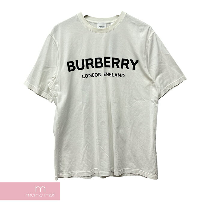BURBERRY Logo Print Cotton Tee 8026016 バーバリー ロゴプリントコットンTシャツ 半袖カットソー ホワイト×ブラック サイズS 